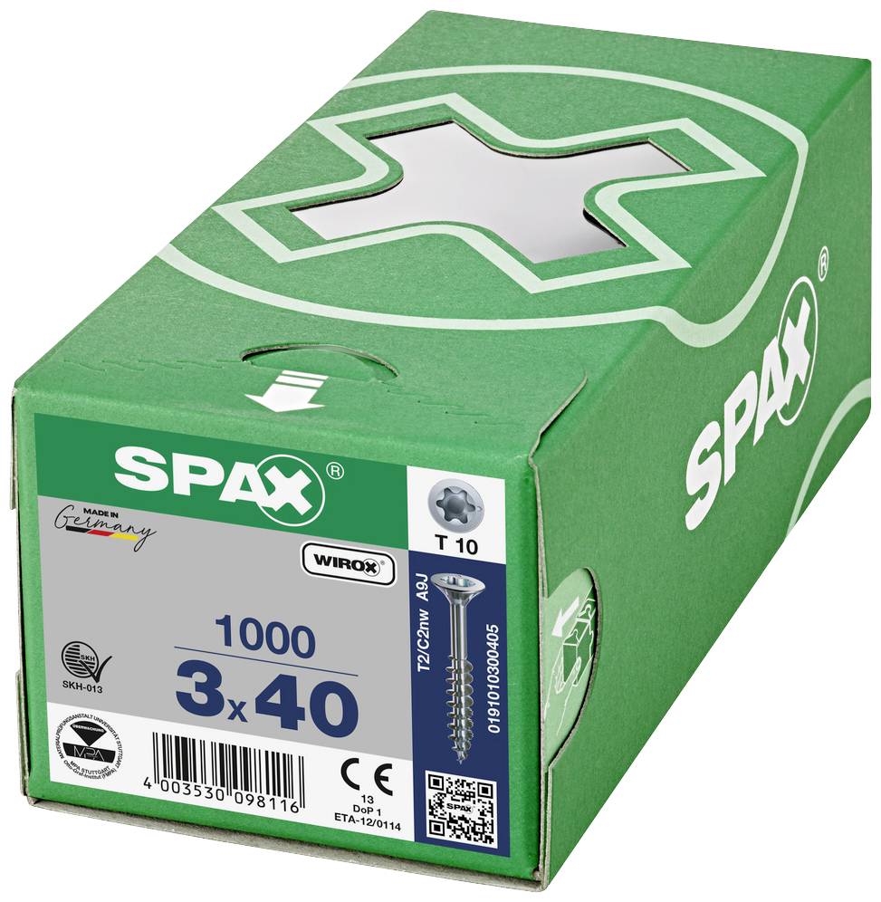 SPAX 191010300405 Holzschraube 3mm 40mm T-STAR plus Stahl WIROX 1000St.
