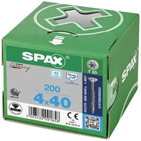 SPAX 197000400403 Holzschraube 4mm 40mm T-STAR plus 88091 Edelstahl A2 200St. SPAX 197000400403 Holzschraube 4mm 40mm T-STAR plus 88091 Edelstahl A2 200St.