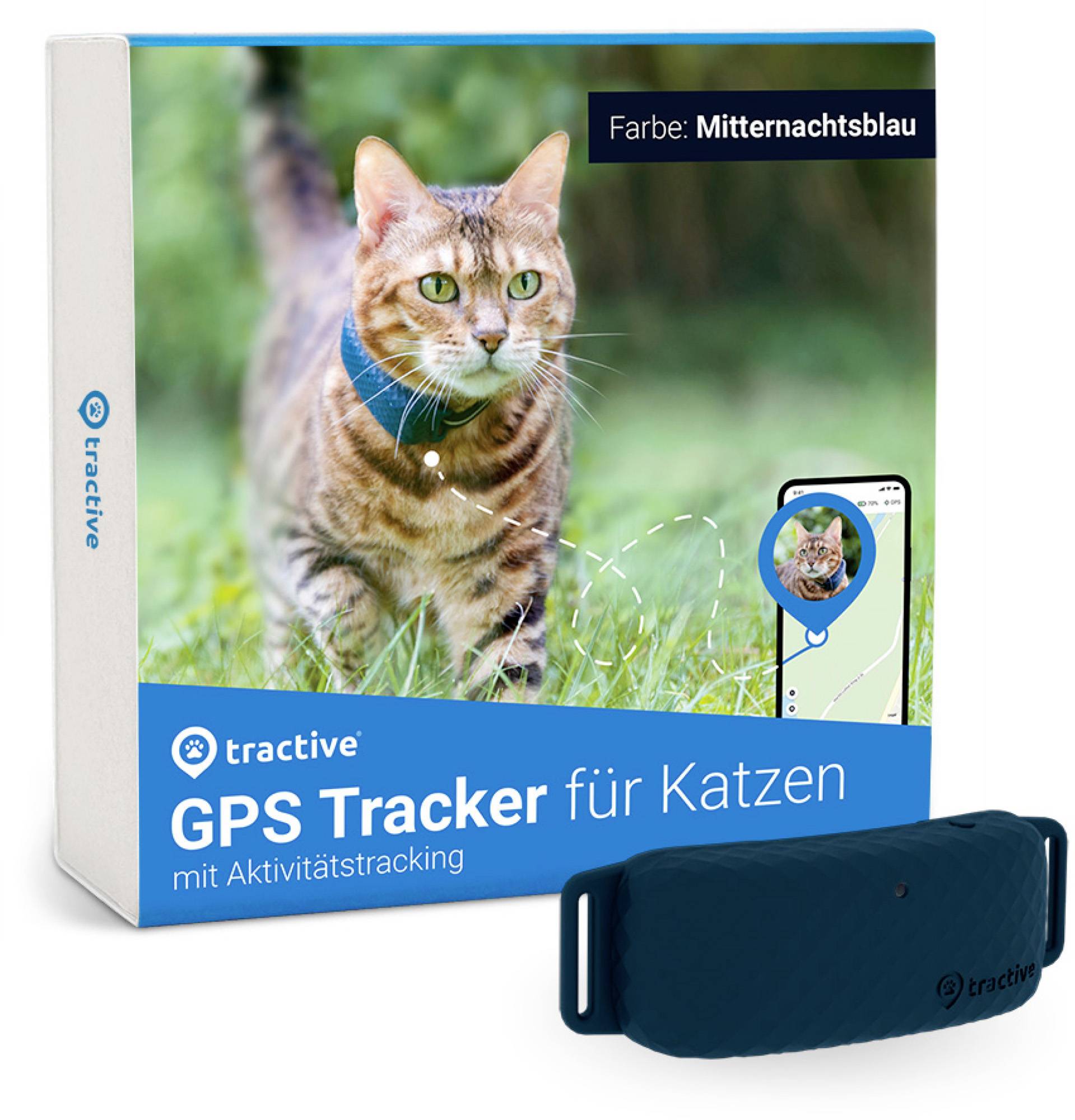 Tractive CAT 4 GPS Tracker Haustiertracker Mitternachtsblau