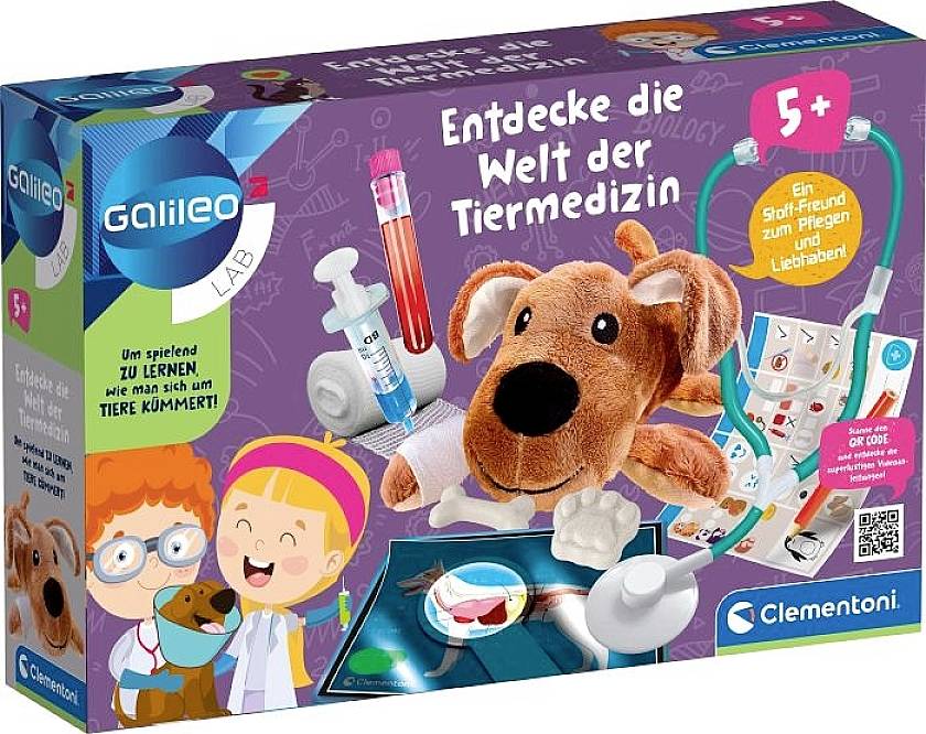 Clementoni 59262 Clementoni Galileo - Entdecke die Welt der Tiermedizin (5+) Experimentier-Set ab 5 Jahre