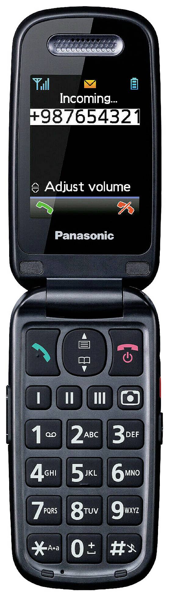 Panasonic KX-TU456 Senioren-Klapp-Handy Stoßfest Rot