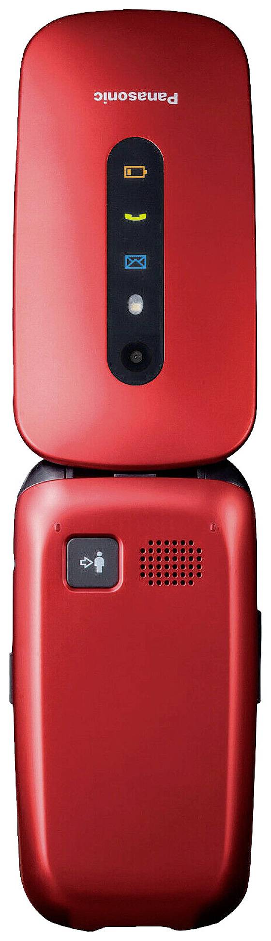 Panasonic KX-TU456 Senioren-Klapp-Handy Stoßfest Rot