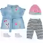 Baby Born Zapf BABY born Deluxe Jeans Kleid 43cm 832585 Baby Born Zapf BABY born Deluxe Jeans Kleid 43cm 832585