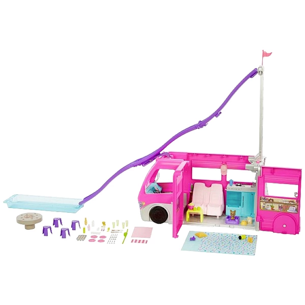 Mattel Barbie Super Abenteuer-Camper Fahrzeug, 76 cm groß mit Pool HCD46 Mattel Barbie Super Abenteuer-Camper Fahrzeug, 76 cm groß mit Pool HCD46