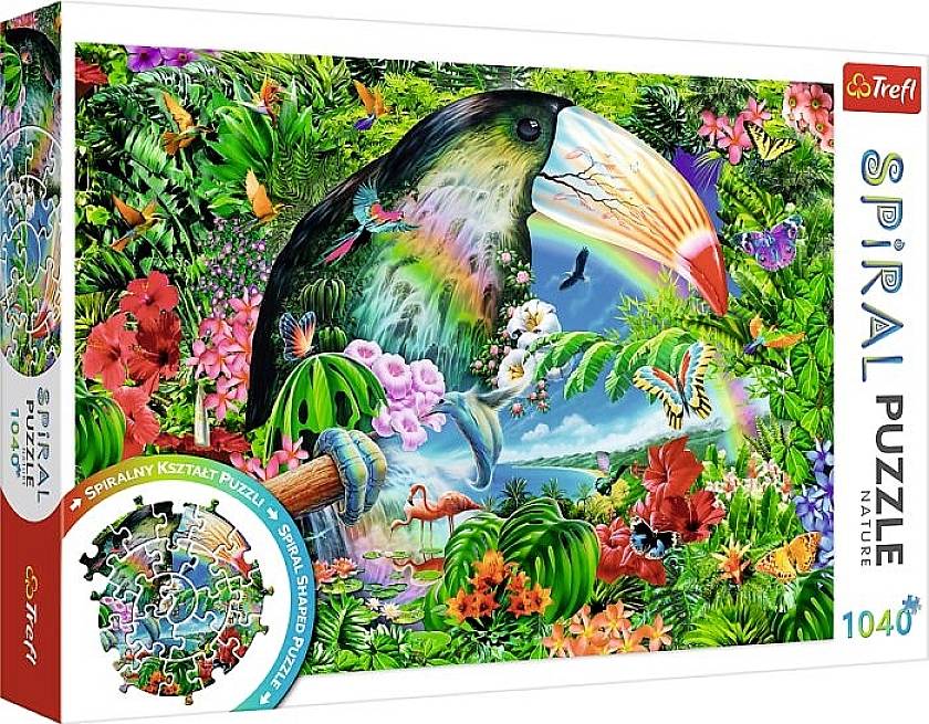 Trefl 40014 Spiral Puzzle Tropische Tiere 1040 Teile
