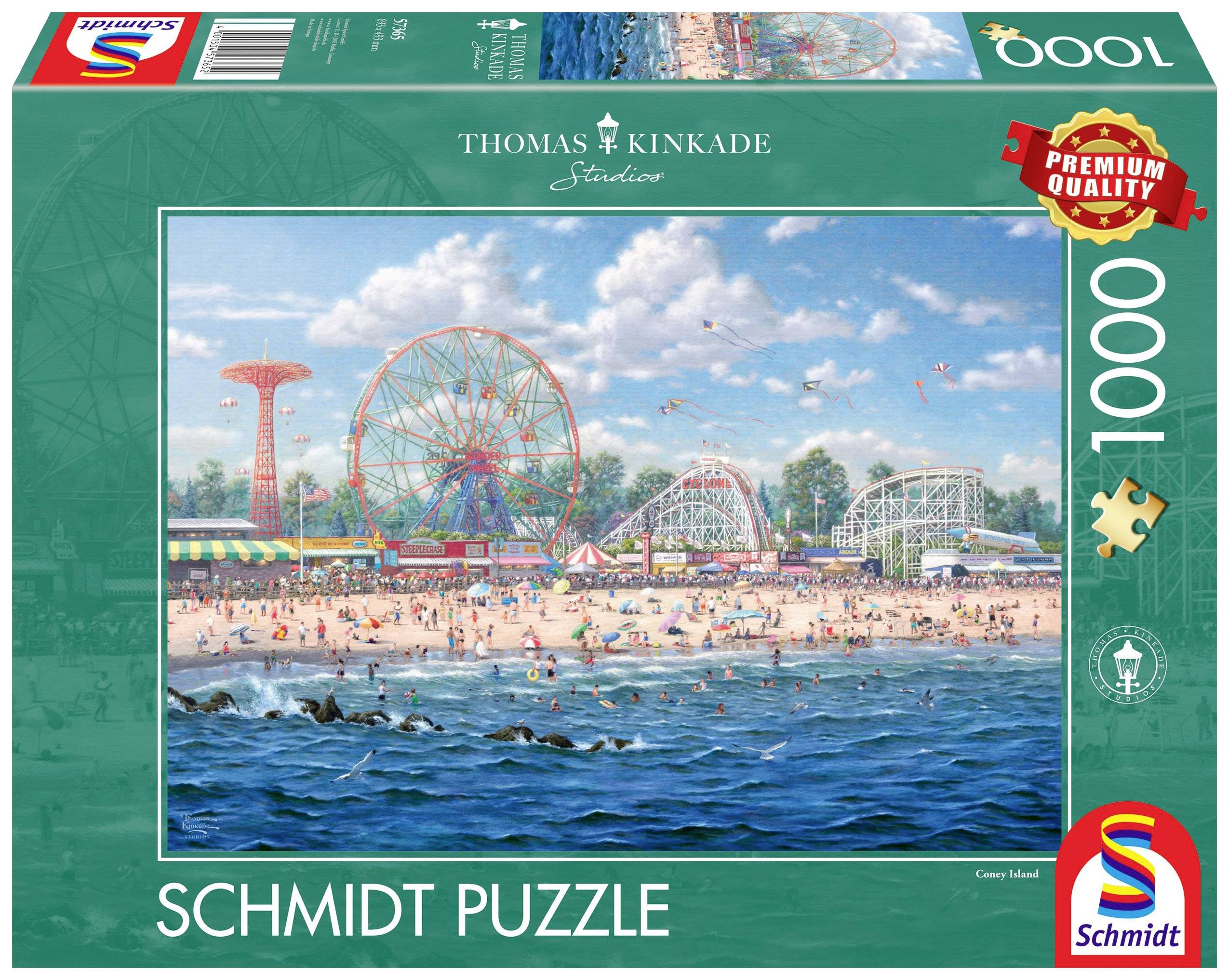 Schmidt Spiele 57365 Coney Island, Thomas Kinkade Collection Puzzle 1.000 Teile