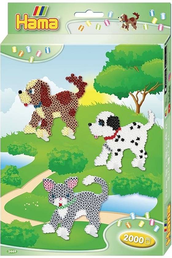 Vedes Hama® Bügelperlen kleine Geschenkpackung Hund und Katze 3449
