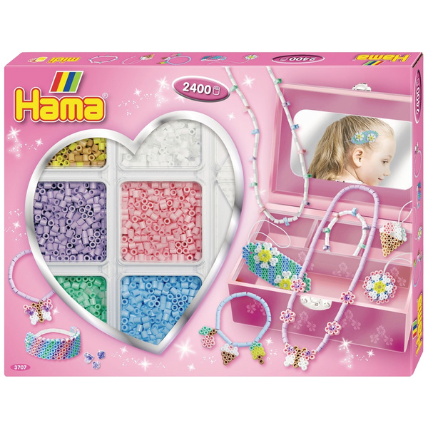 Hama® Bügelperlen Kreativbox Schmuck Pink 3707