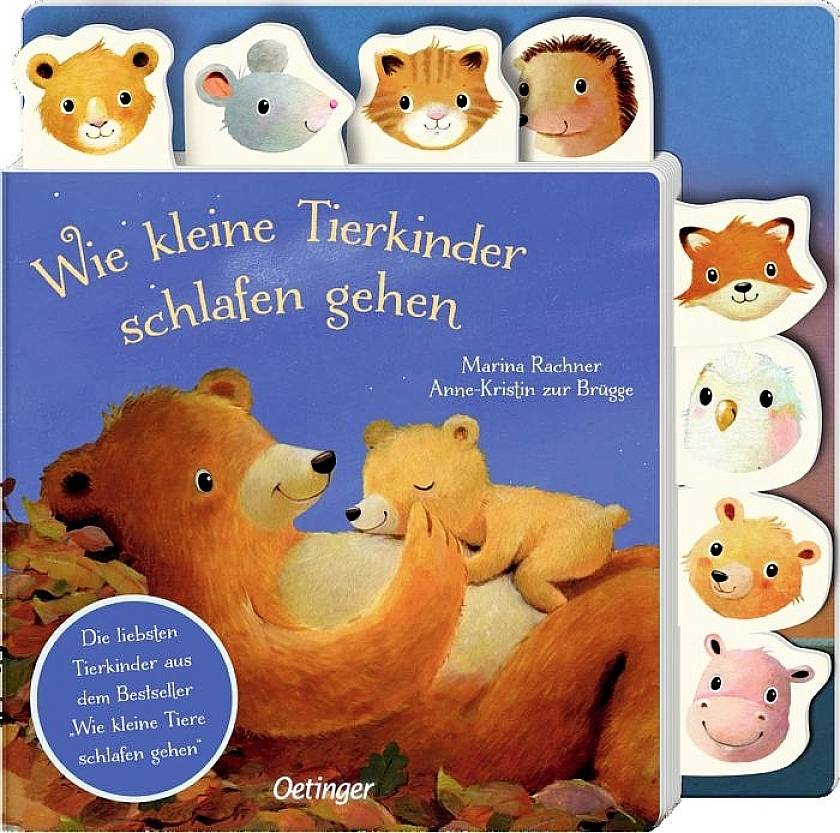 Wie kleine Tierkinder schlafen gehen. Das Gute-Nacht-Registerbuch