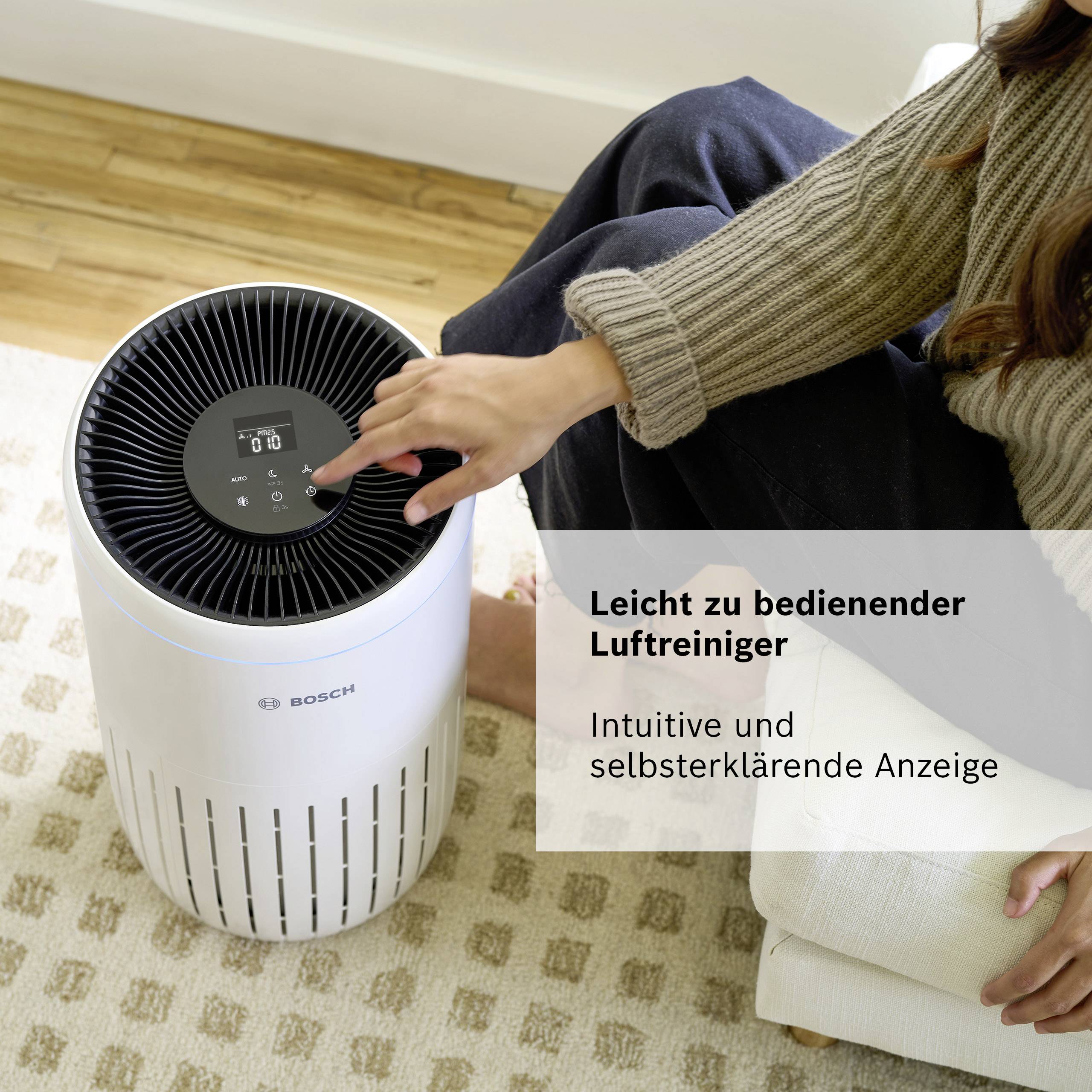 Bosch Home Comfort 7733701943 Air 4000 Luftreiniger 62m² Weiß, Schwarz