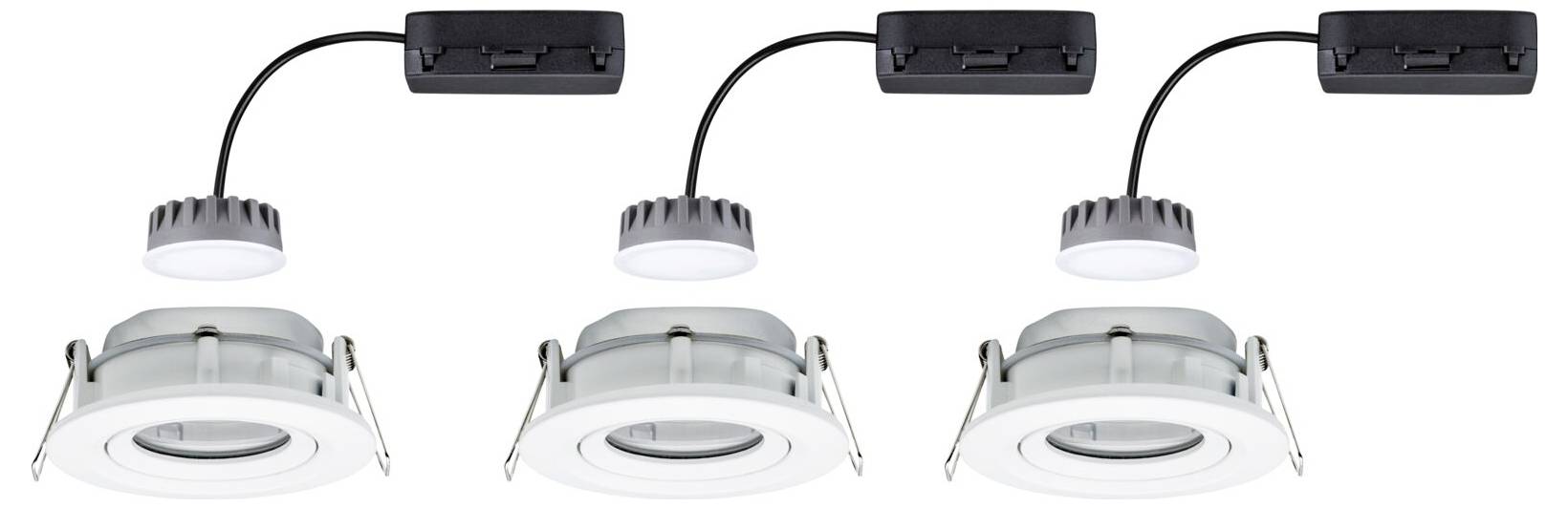 Paulmann Bad-Einbauleuchte 3er Set 18W Weiß (matt)