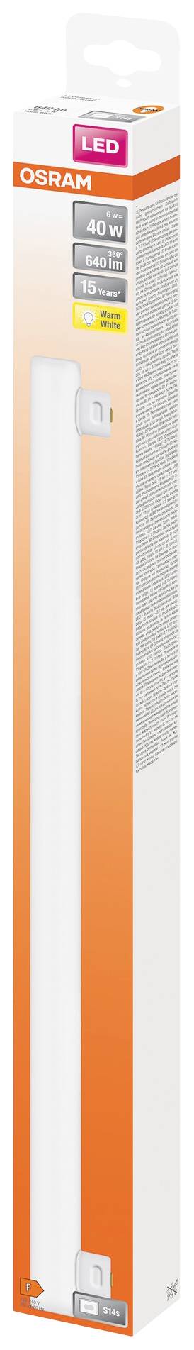 OSRAM HOMELIGHTING 4058075762411 LED EEK F (A - G) S14s Stabform 6 W = 40 W Warmweiß (Ø x H) 28 mm x 28 mm 1 St.
