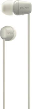 Weiße Sony-Ohrhörer mit In-Ear-Design und Kabel.
