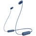 Sony WI-C100 In Ear Headset Bluetooth® Stereo Blau Headset, Klang-Personalisierung, Lautstärkeregel