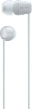 Weiße In-Ear-Kopfhörer mit Kabel, markiert mit 'Sony'.
