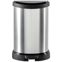 Curver DECO Bin 240568 Mülleimer 15l (B x H x T) 303 x 448 x 268mm Silber, Schwarz 1St. Curver DECO Bin 240568 Mülleimer 15l (B x H x T) 303 x 448 x 268mm Silber, Schwarz 1St.