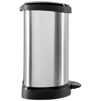 Curver DECO Bin 240568 Mülleimer 15l (B x H x T) 303 x 448 x 268mm Silber, Schwarz 1St. Curver DECO Bin 240568 Mülleimer 15l (B x H x T) 303 x 448 x 268mm Silber, Schwarz 1St.