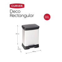 Curver DECO Bin 240638 Mülleimer 30l (B x H x T) 390 x 510 x 290mm Silber, Schwarz 1St. Curver DECO Bin 240638 Mülleimer 30l (B x H x T) 390 x 510 x 290mm Silber, Schwarz 1St.