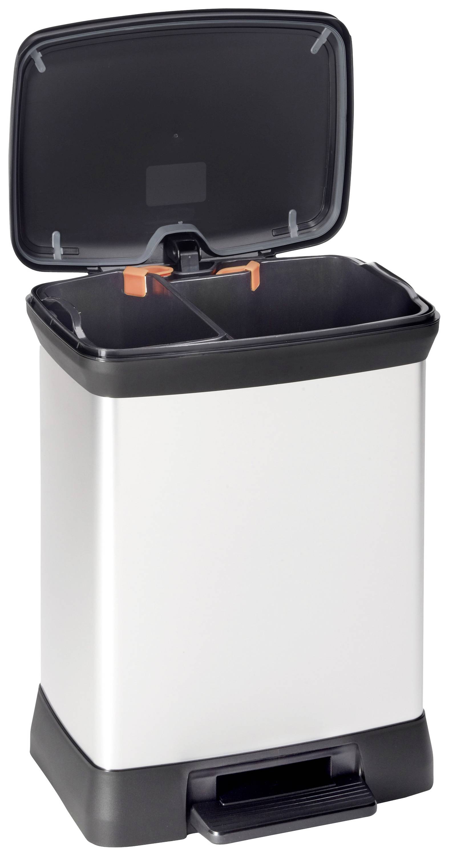 Curver DECO Bin 240638 Mülleimer 30l (B x H x T) 390 x 510 x 290mm Silber, Schwarz 1St.