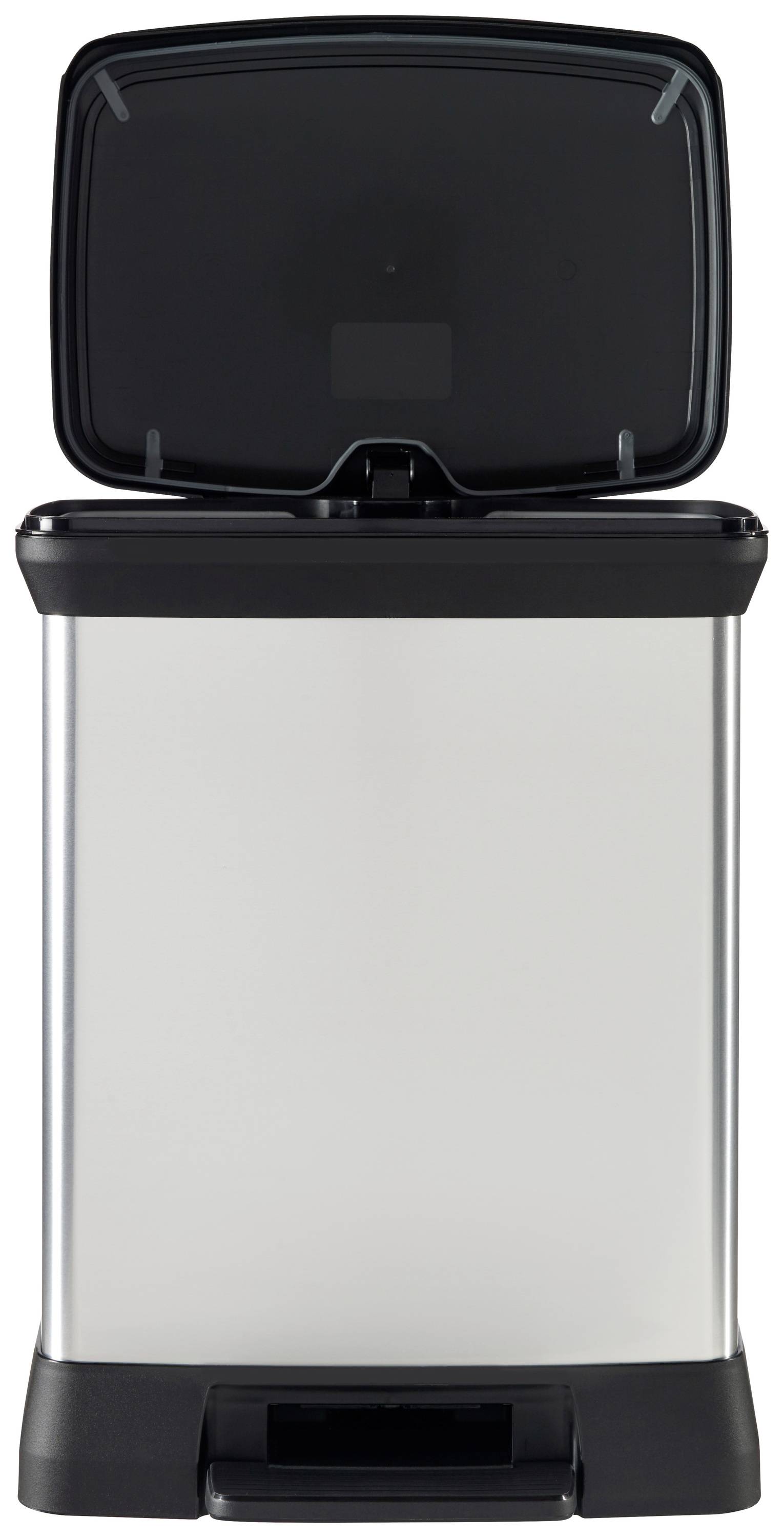 Curver DECO Bin 240642 Mülleimer 30l (B x H x T) 390 x 510 x 290mm Silber, Schwarz 1St.