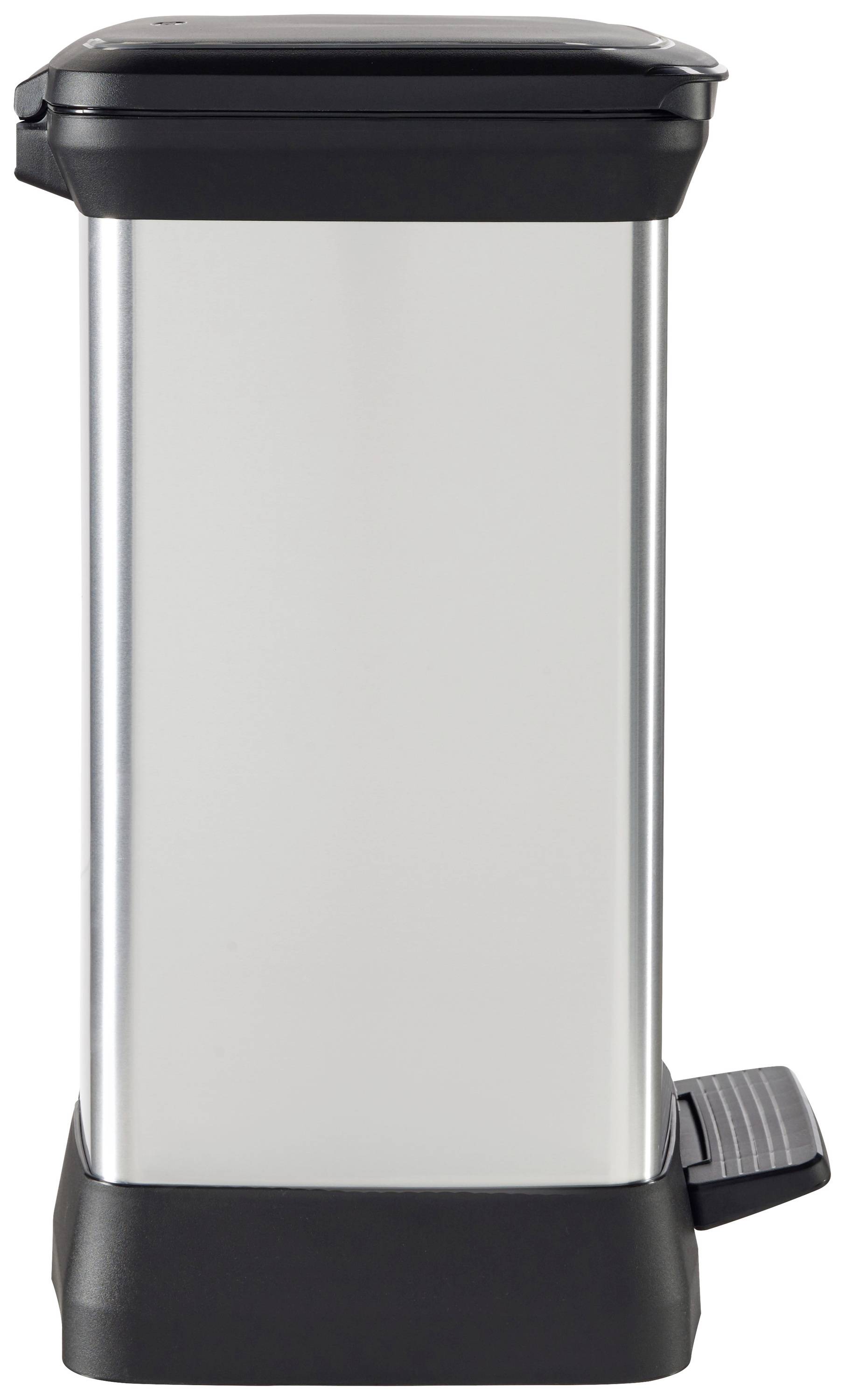 Curver DECO Bin 240642 Mülleimer 30l (B x H x T) 390 x 510 x 290mm Silber, Schwarz 1St.