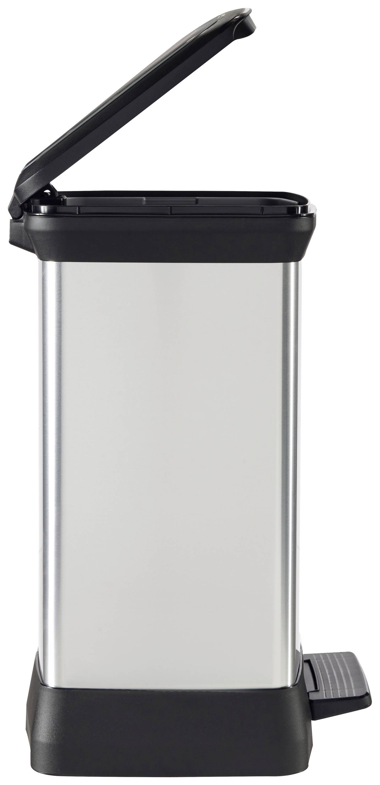 Curver DECO Bin 240642 Mülleimer 30l (B x H x T) 390 x 510 x 290mm Silber, Schwarz 1St.