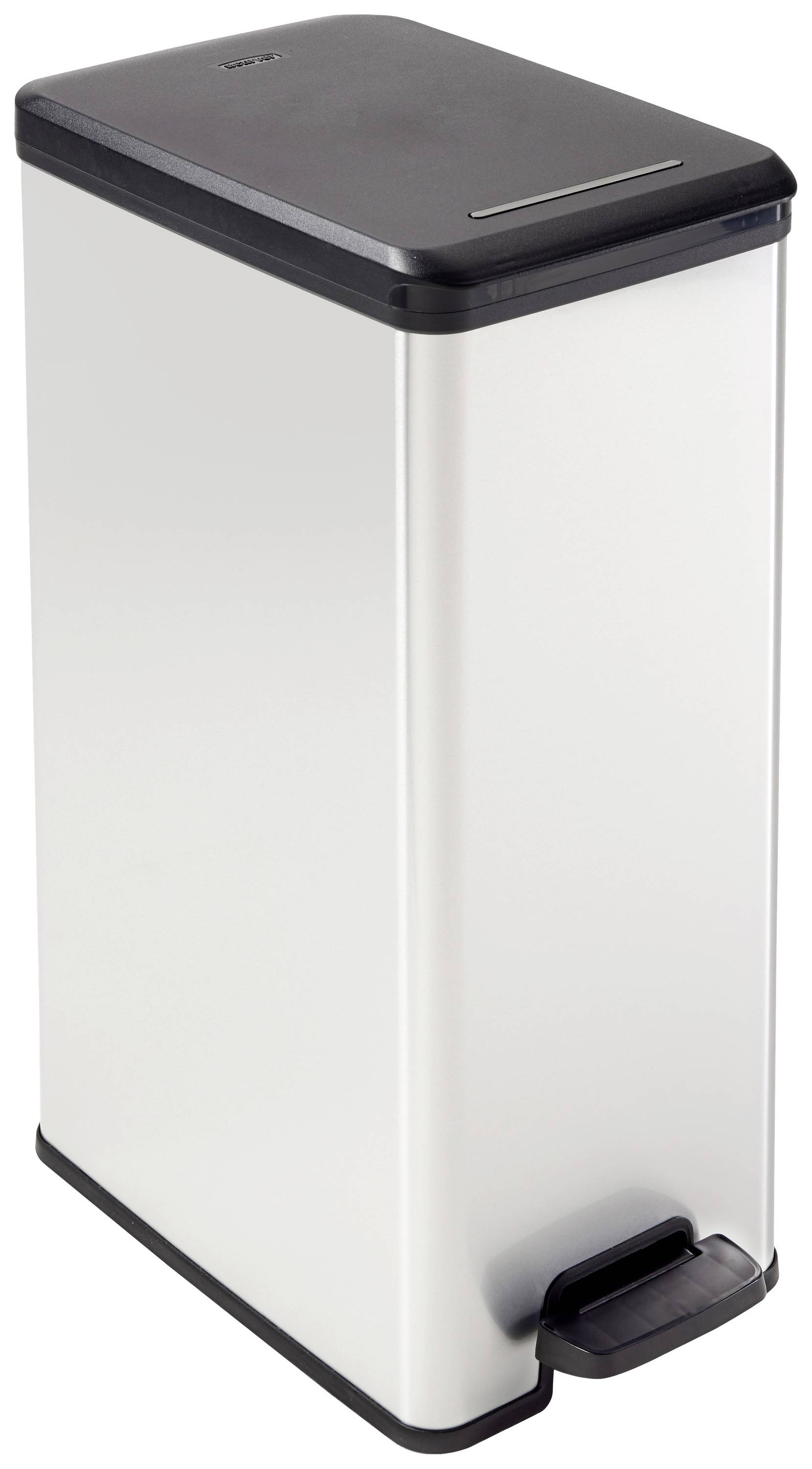 Curver DECO Bin 240640 Mülleimer 40l (B x H x T) 250 x 610 x 420mm Silber, Schwarz 1St.