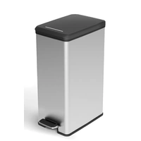 Curver DECO Bin 240640 Mülleimer 40l (B x H x T) 250 x 610 x 420mm Silber, Schwarz 1St. Curver DECO Bin 240640 Mülleimer 40l (B x H x T) 250 x 610 x 420mm Silber, Schwarz 1St.