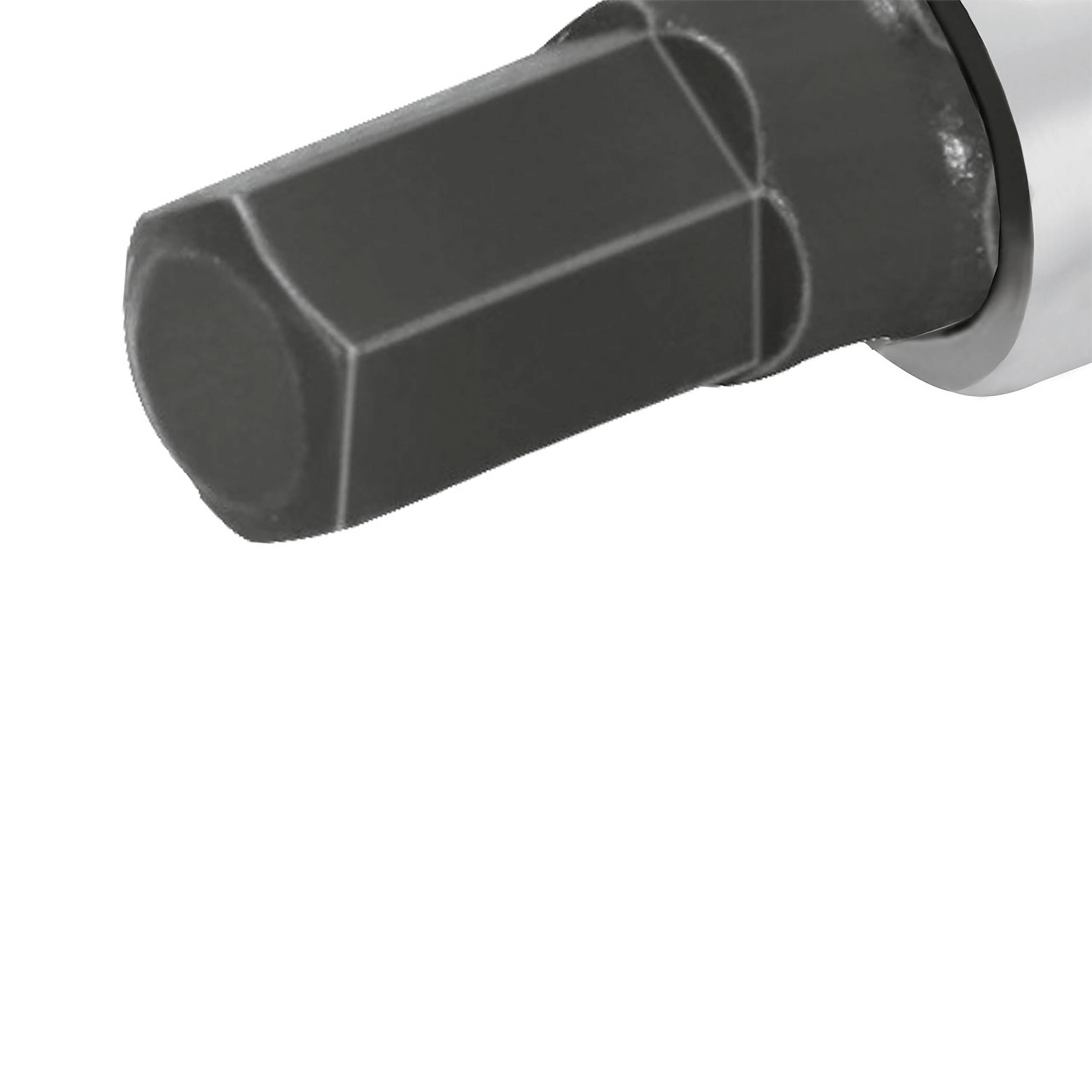 Sechskant-Bit aus Metall, geeignet für Schraubendreher, mit flachen Kanten für Schraubenmontage in der Mechanik oder Heimwerkerarbeiten.
