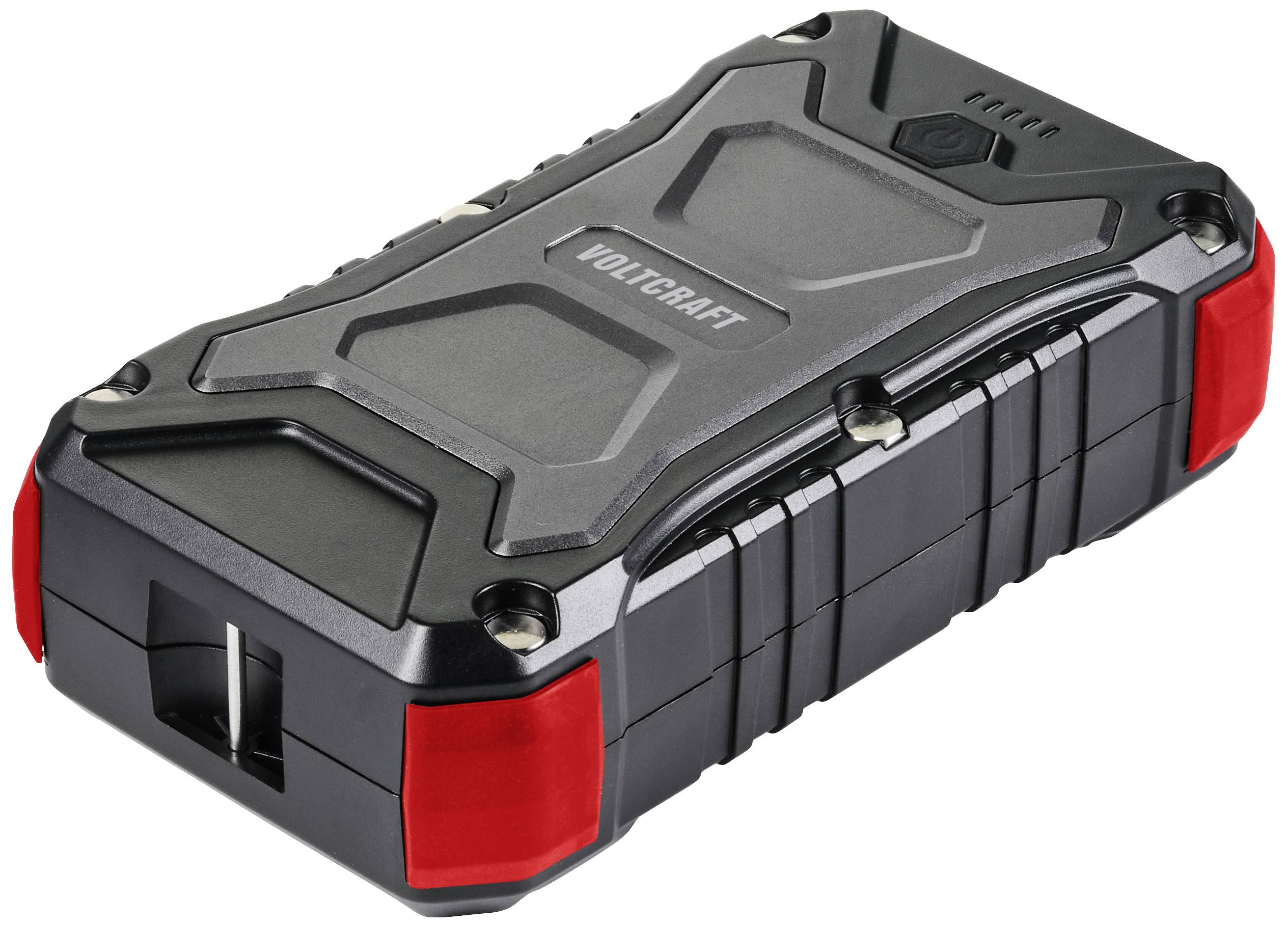 VOLTCRAFT VC PB PD65W Rugged Powerbank 30000 mAh USB PD 3.0 Li-Ion Schwarz-Rot LED Taschenlampe, Statusanzeige, Outdoor