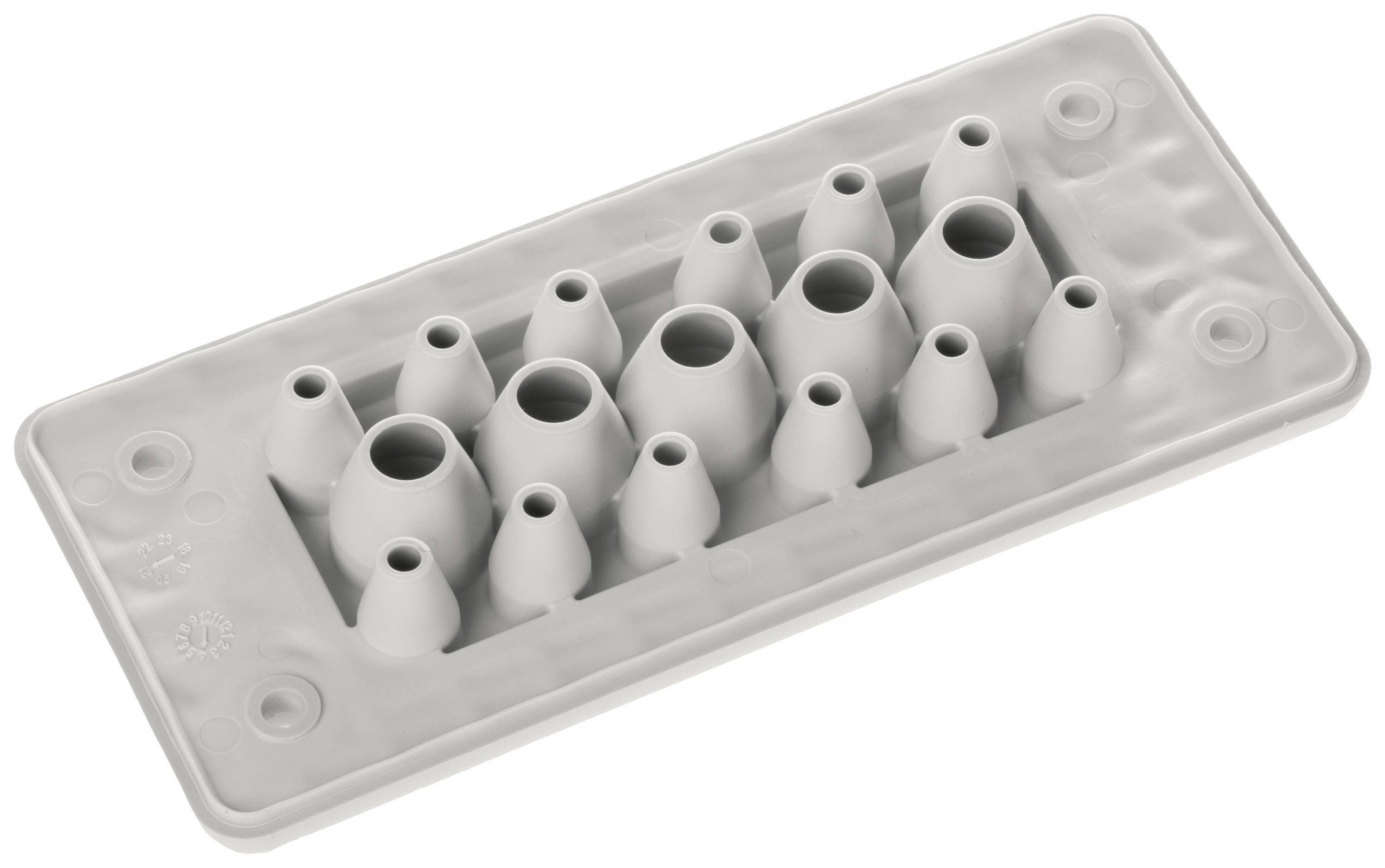 Trelleborg MH-16 F 17-1 LIGHT GREY UL94 V-0 IP65 | TPE | Screw Durchführungsplatte TPE Grau 1 St.