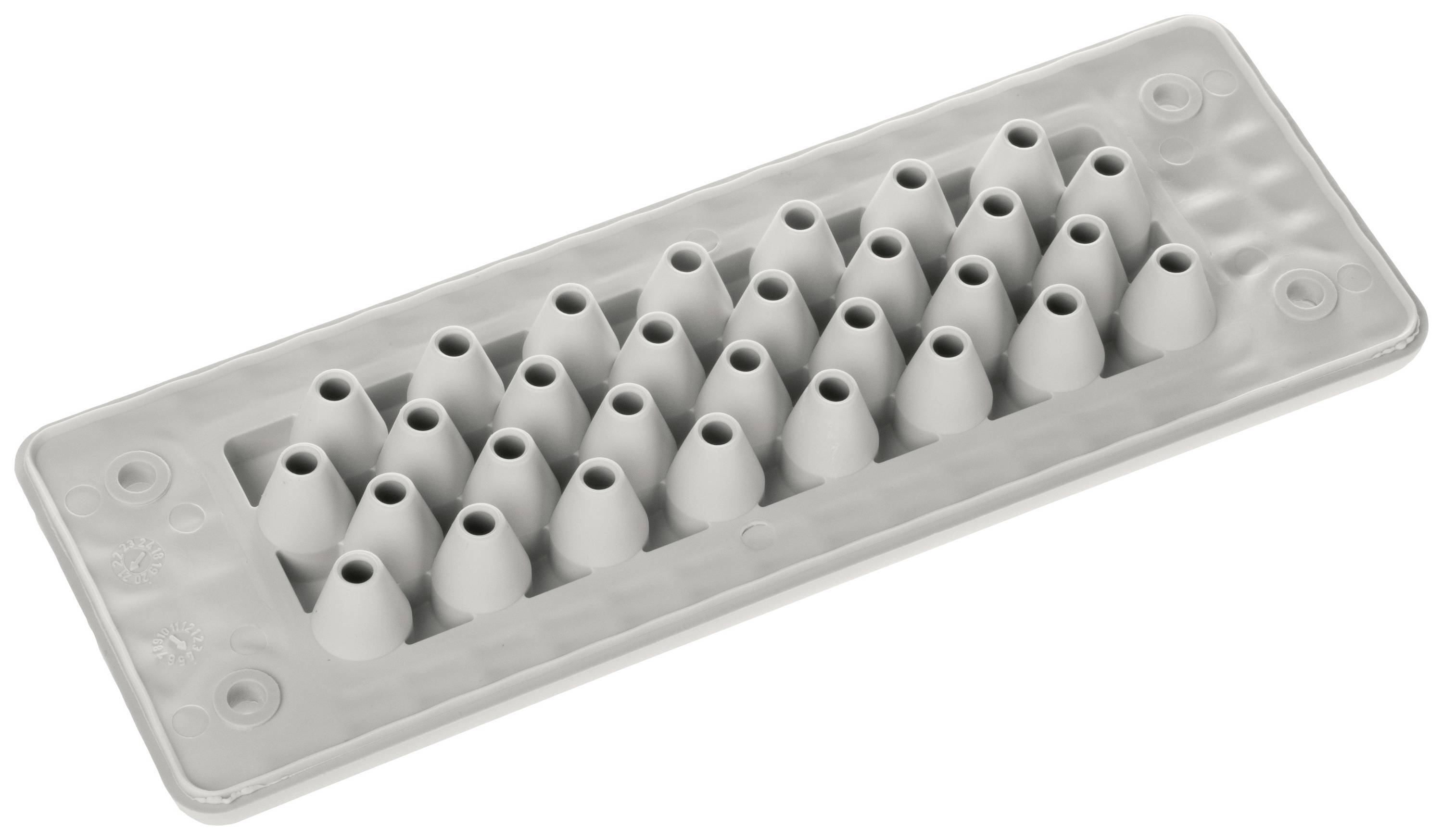 Trelleborg MH-24 F 30-1 LIGHT GREY UL94 V-0 IP65 | TPE | Screw Durchführungsplatte TPE Grau 1St.