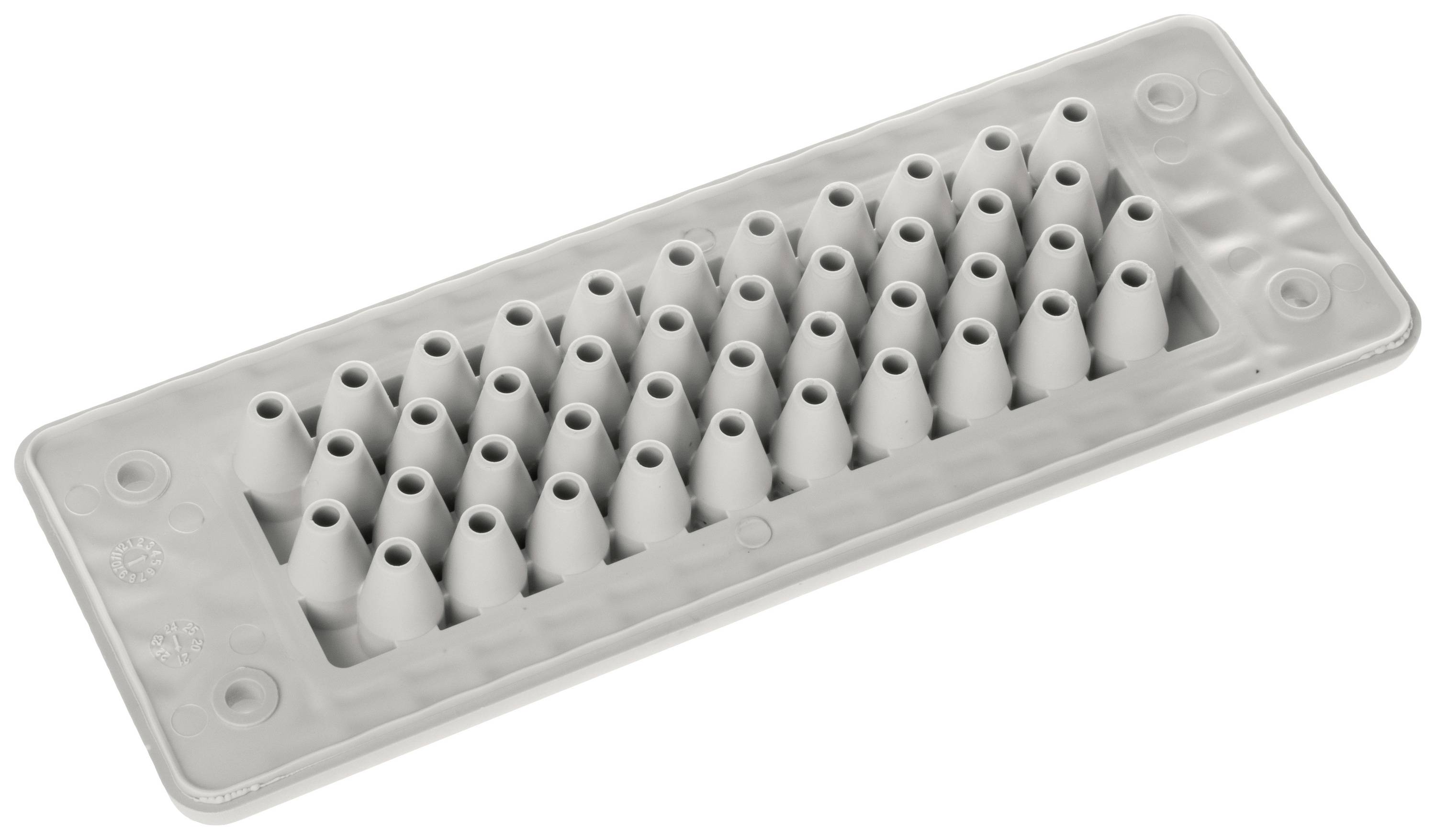 Trelleborg MH-24 F 42-1 LIGHT GREY UL94 V-0 IP65 | TPE | Screw Durchführungsplatte TPE Grau 1St.