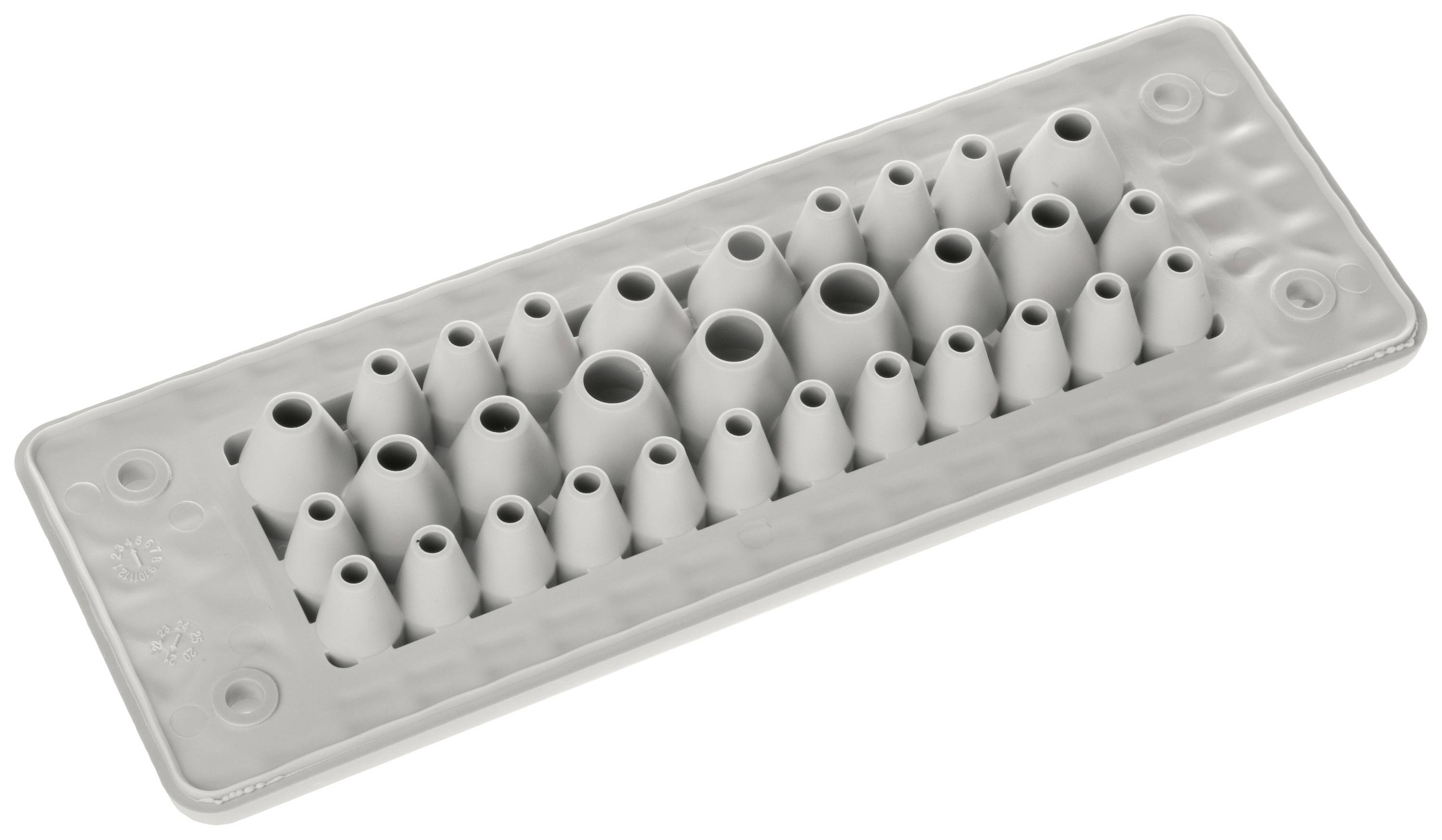 Trelleborg MH-24 F 31-1 LIGHT GREY UL94 V-0 IP65 | TPE | Screw Durchführungsplatte TPE Grau 1St.