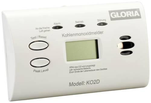 Gloria 002518.0571 Kohlenmonoxid-Melder batteriebetrieben detektiert Kohlenmonoxid