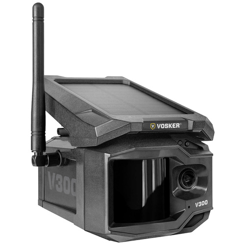 Vosker V300 LTE Überwachungskamera 1080 Pixel 4G Bildübertragung, inkl. Klemmhalterung, Low-Glow-LEDs, Tonaufzeichnung, GSM-Modul