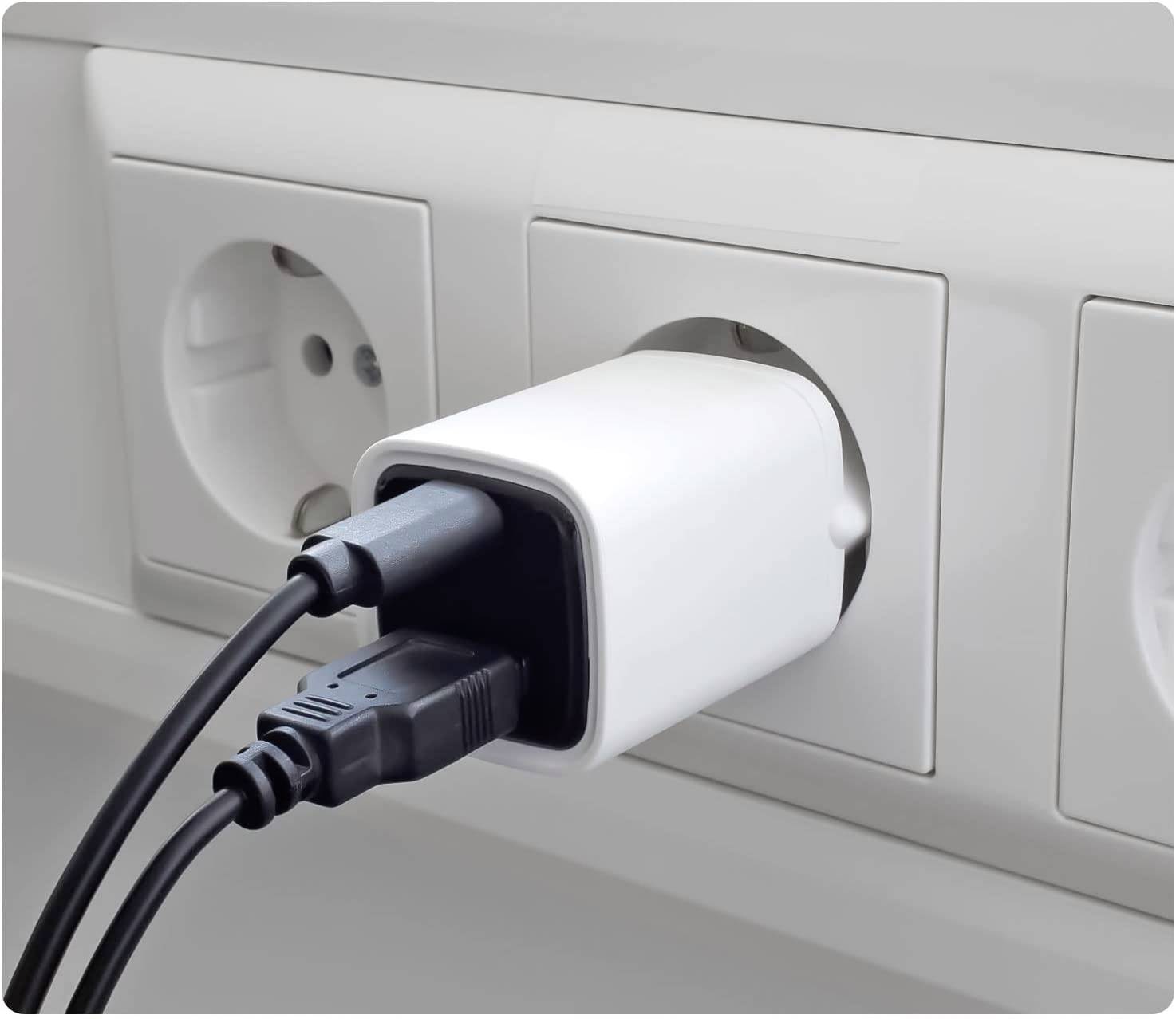 Eaxus Dual Port USB Ladegerät 33W 1x USB-A, 1x USB-C® Weiß Innenbereich