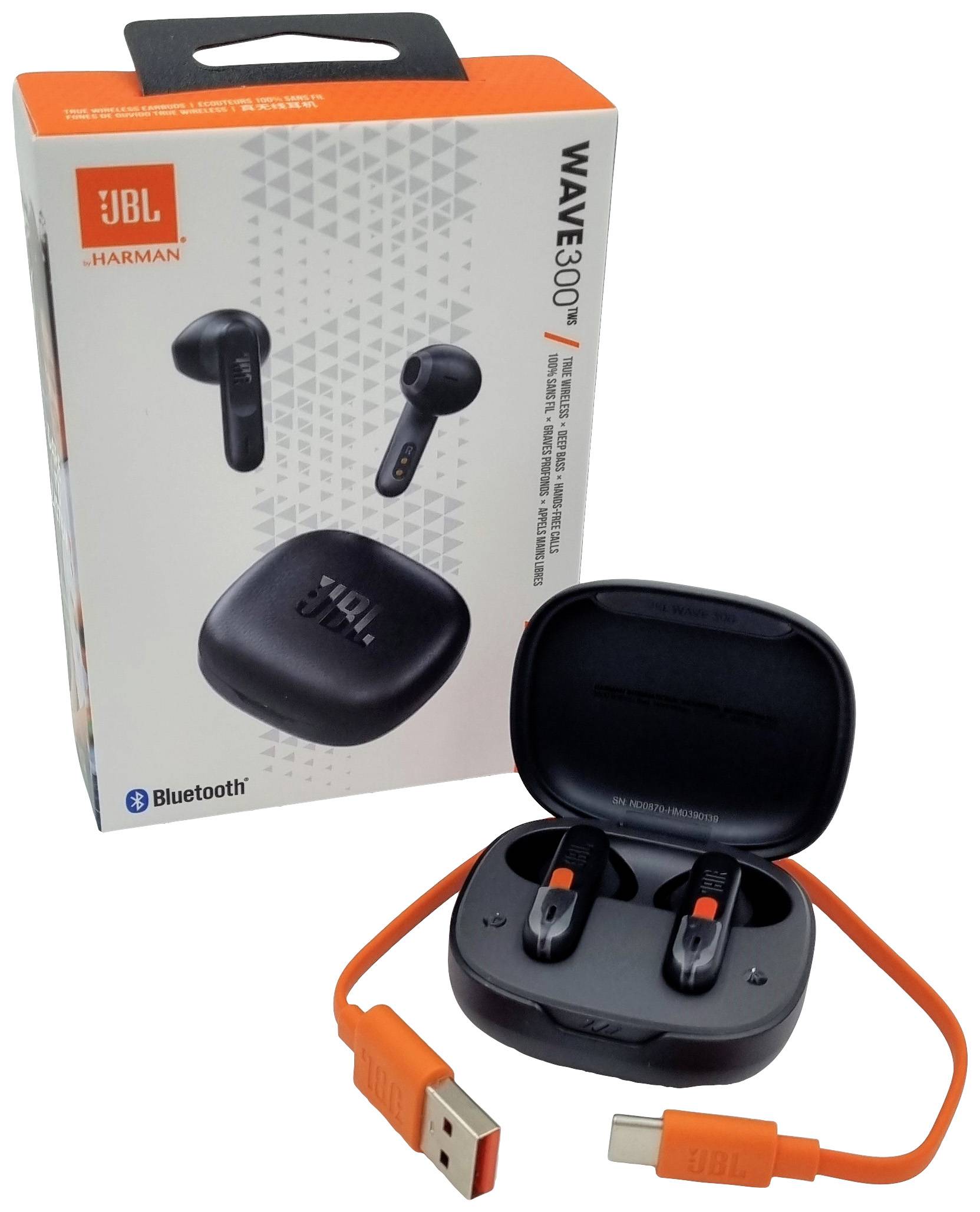 JBL Wave 300 TWS In Ear Kopfhörer Bluetooth® Schwarz