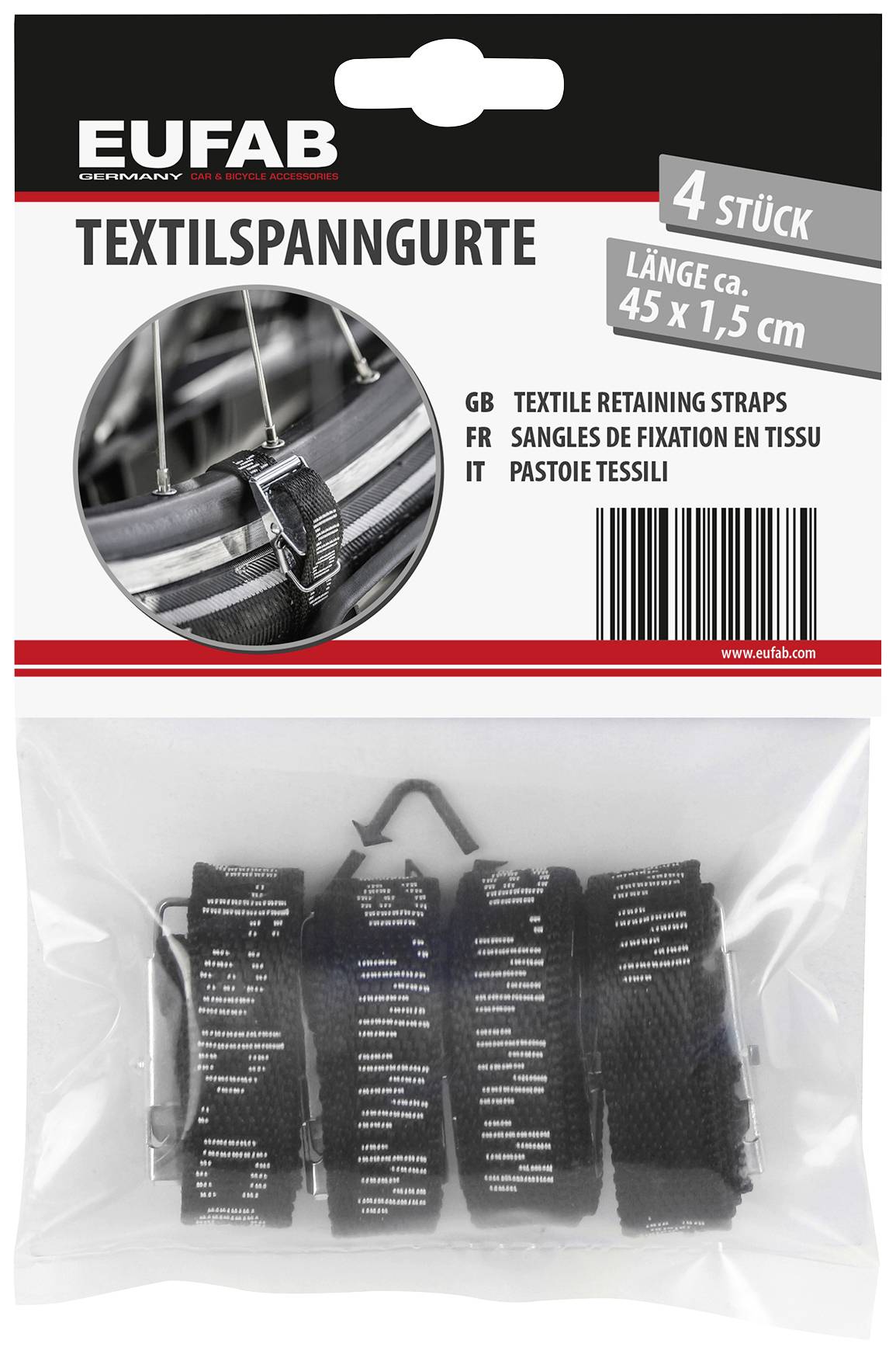 Eufab Fahrradträger-Spanngurte 12027