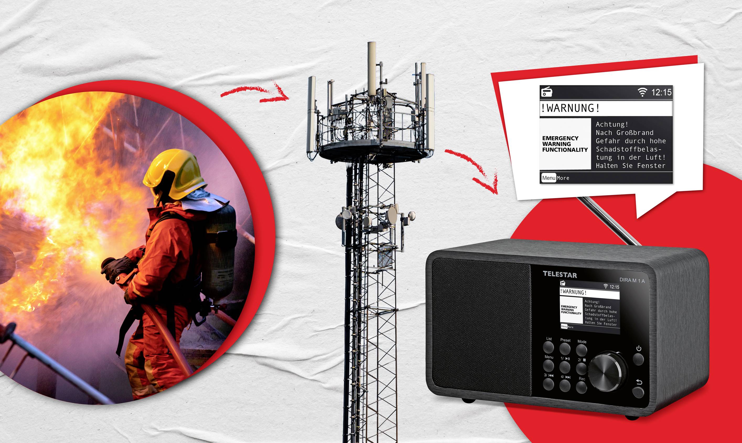 Telestar DIRA M 1 A Internet Tischradio Internet, DAB+, UKW Bluetooth®, USB, DLNA, WLAN, AUX, Internetradio Aufnahmefunktion, DLNA-fähig, Inkl. Fer