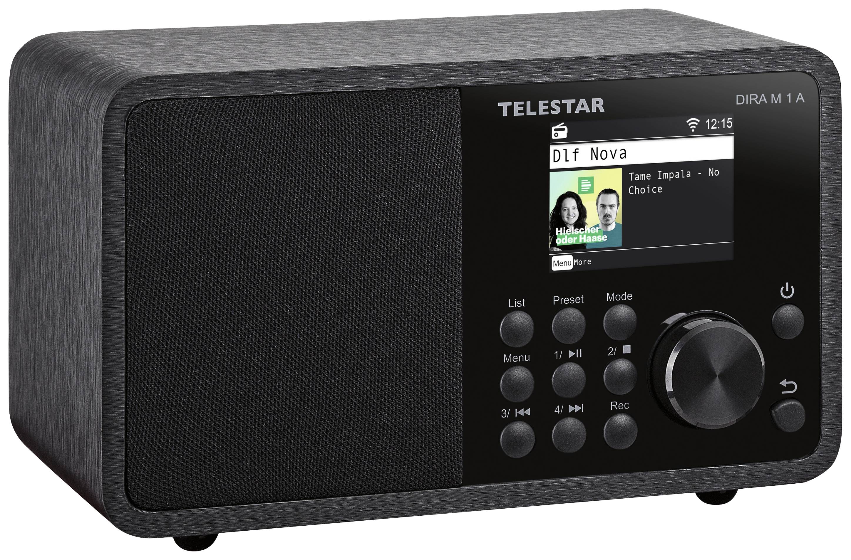Telestar DIRA M 1 A Internet Tischradio Internet, DAB+, UKW Bluetooth®, USB, DLNA, WLAN, AUX, Internetradio Aufnahmefunktion, DLNA-fähig, Inkl. Fer