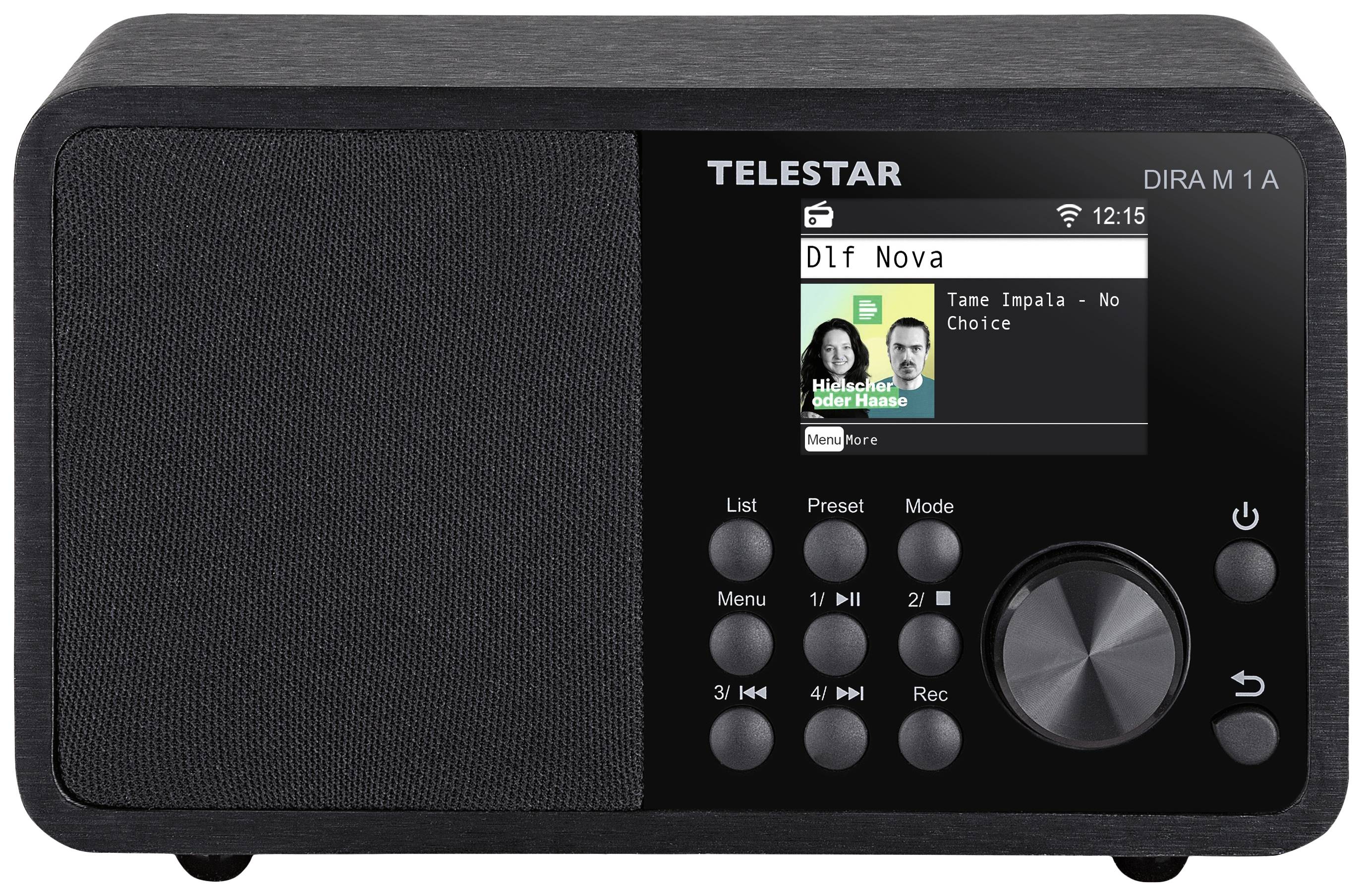 Telestar DIRA M 1 A Internet Tischradio Internet, DAB+, UKW Bluetooth®, USB, DLNA, WLAN, AUX, Internetradio Aufnahmefunktion, DLNA-fähig, Inkl. Fer
