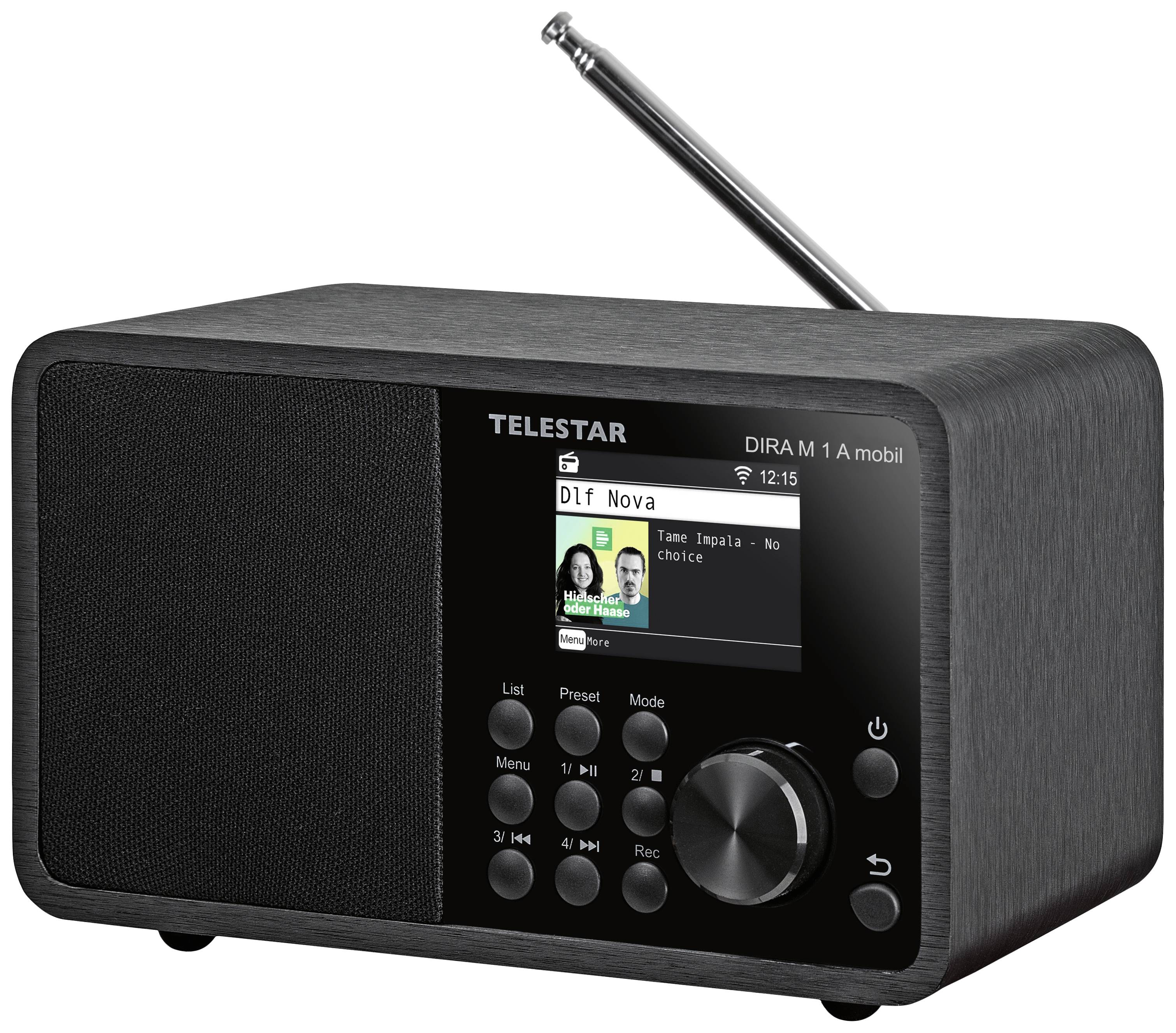 Telestar DIRA M 1A mobil Internet Tischradio Internet, DAB+, UKW AUX, Bluetooth®, DLNA, USB, WLAN, Internetradio Aufnahmefunktion