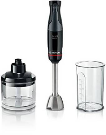 Bosch Haushalt ErgoMaster Serie 4 Stabmixer 1000 W mit Messbecher, mit Mixbecher, BPA-frei Piano-Schwarz, Edelstahl