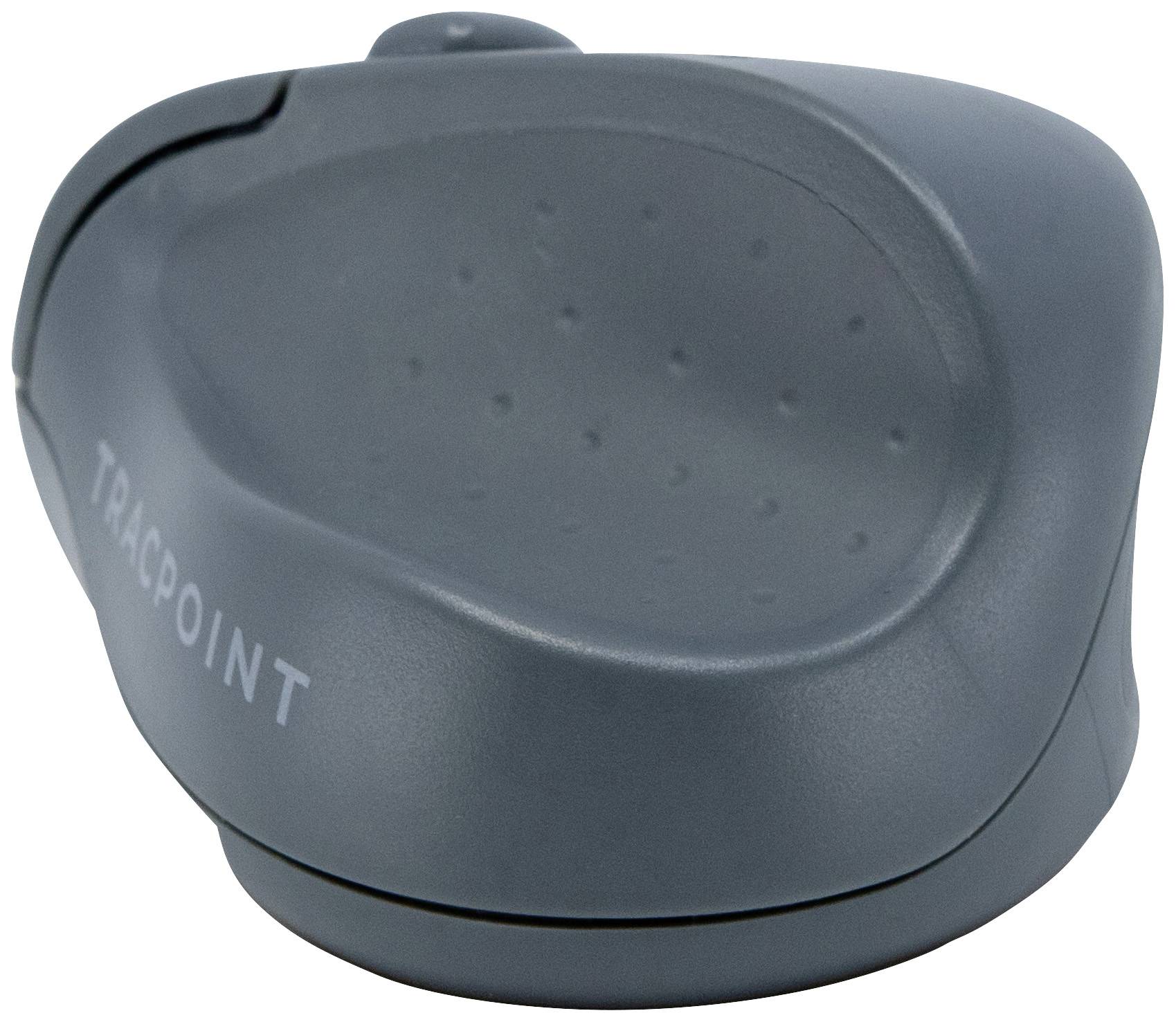 Kabellose ergonomische Maus mit vertikalem Design, dunkelgrau, Marke 'TracPoint', optimiert zur Handgelenkentlastung.