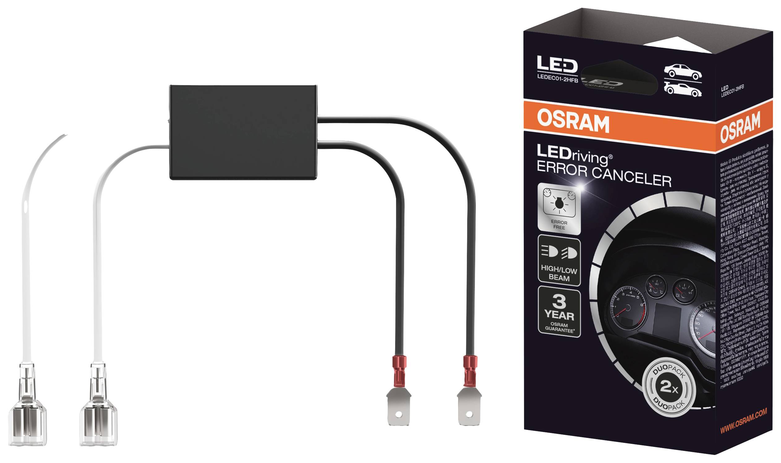 OSRAM CanBus Lastwiderstand LEDEC01-2HFB Bauart (Kfz-Leuchtmittel) Adapter für Night Breaker H7-LED