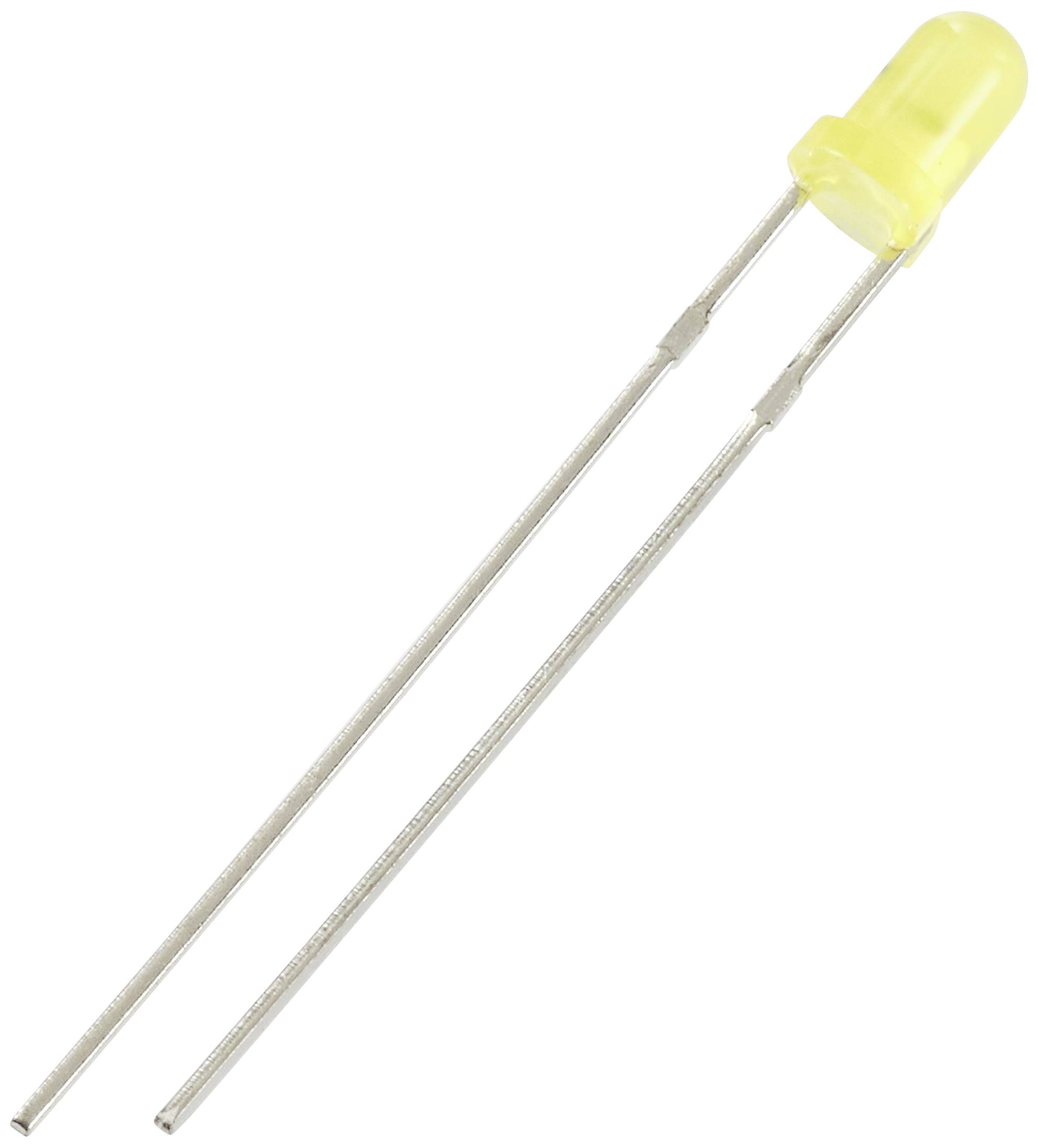 TRU COMPONENTS LED bedrahtet Gelb Rund 3mm 330 mcd 30° 12mA 5V