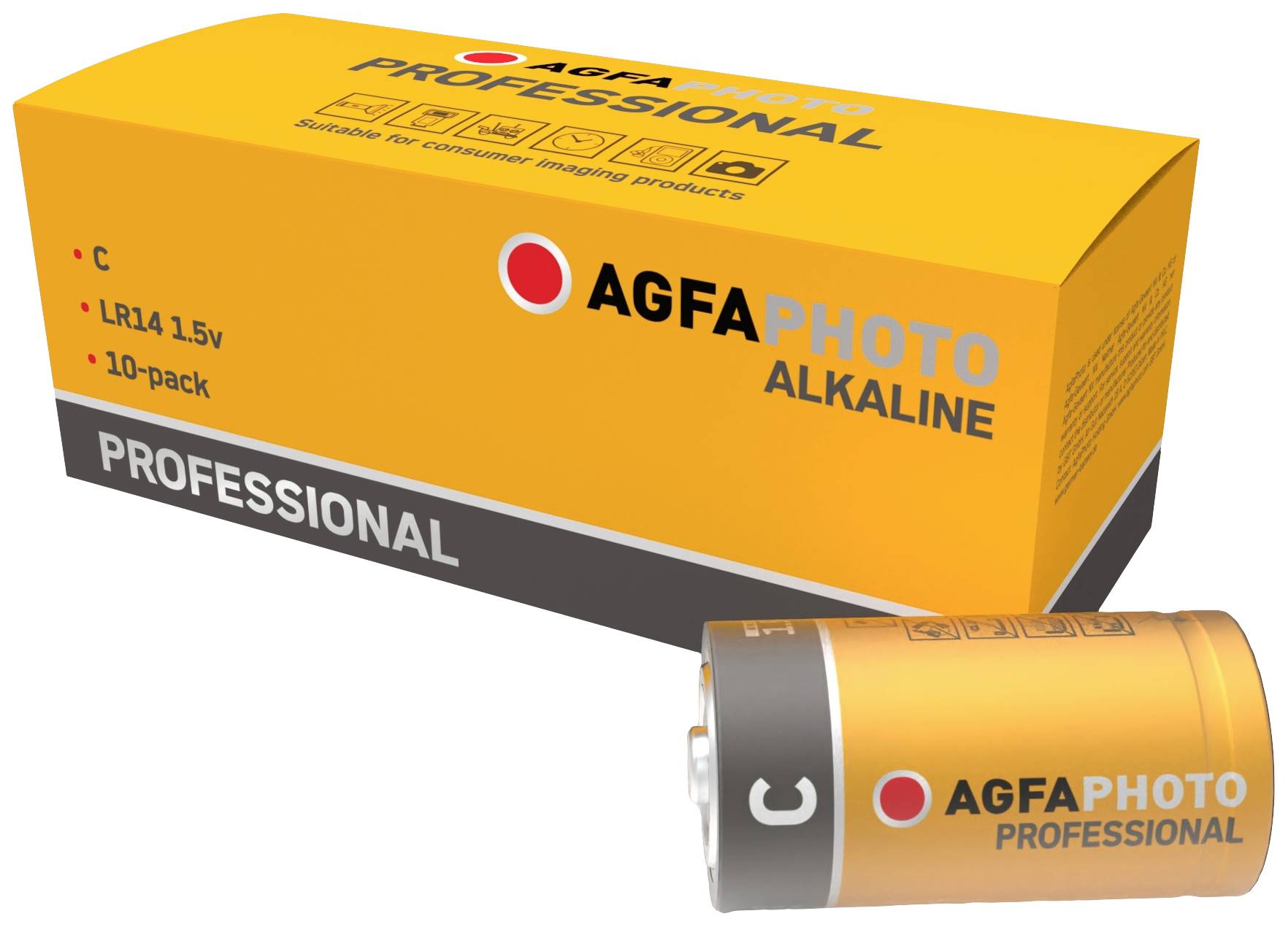 AgfaPhoto Professional LR14 Baby (C)-Batterie Alkali-Mangan 1.5 V 10 St.