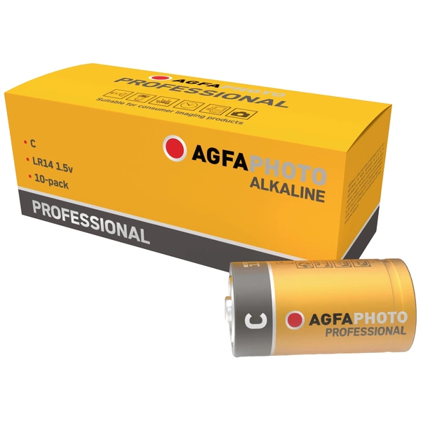 AgfaPhoto Professional LR14 Baby (C)-Batterie Alkali-Mangan 1.5V 10St. AgfaPhoto Professional LR14 Baby (C)-Batterie Alkali-Mangan 1.5V 10St.
