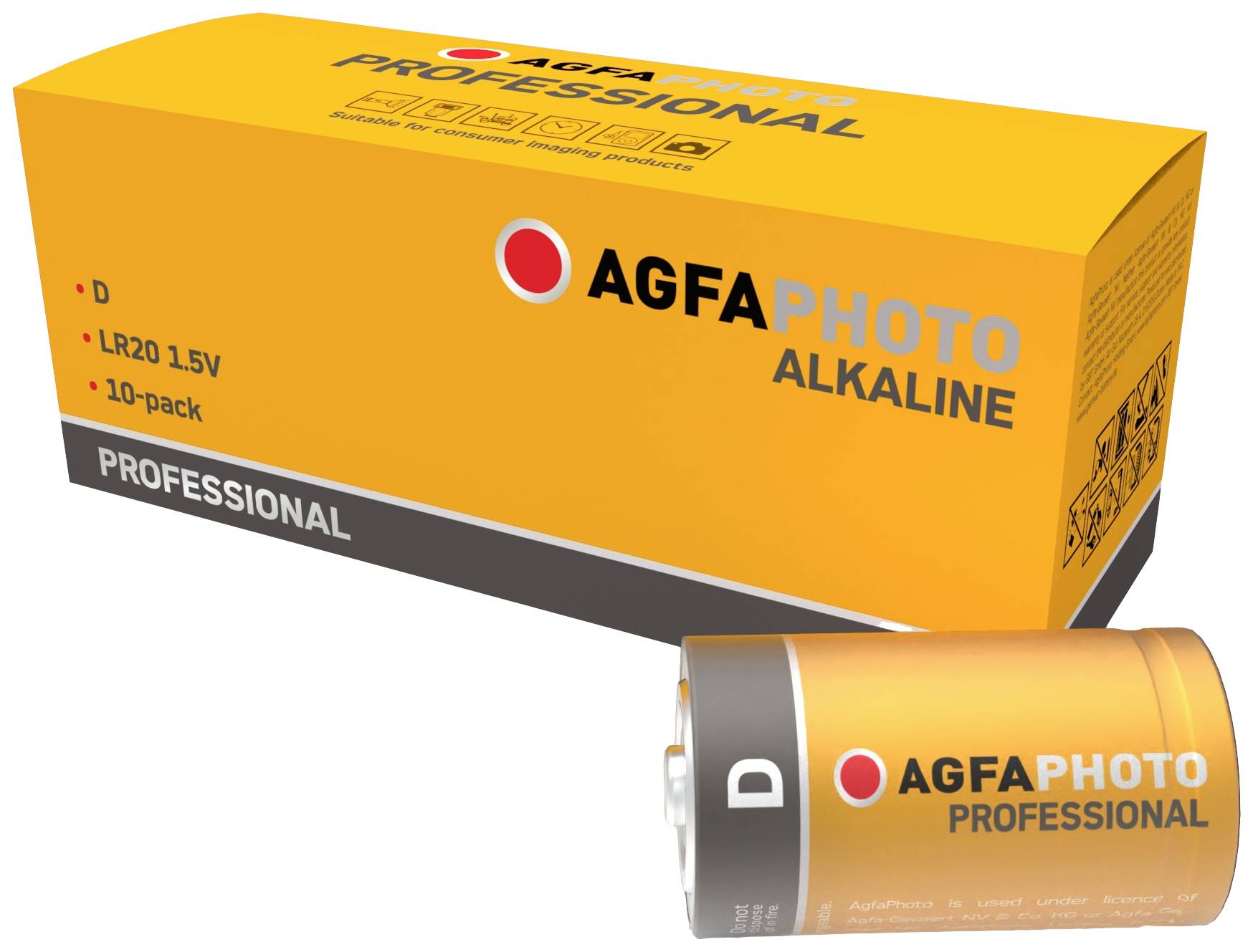 AgfaPhoto Professional LR20 Mono (D)-Batterie Alkali-Mangan 1.5V 10St.